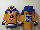 Men's St. Louis Blues #25 Jordan Kyrou Yellow Ageless Must-Have Lace-Up Pullover Hoodie,baseball caps,new era cap wholesale,wholesale hats